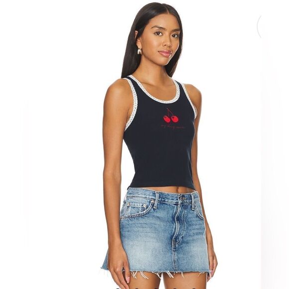 Daydreamer lace tank top camisole “my cherry amour” Y2K Lace Cami Top. Small - Picture 2 of 6